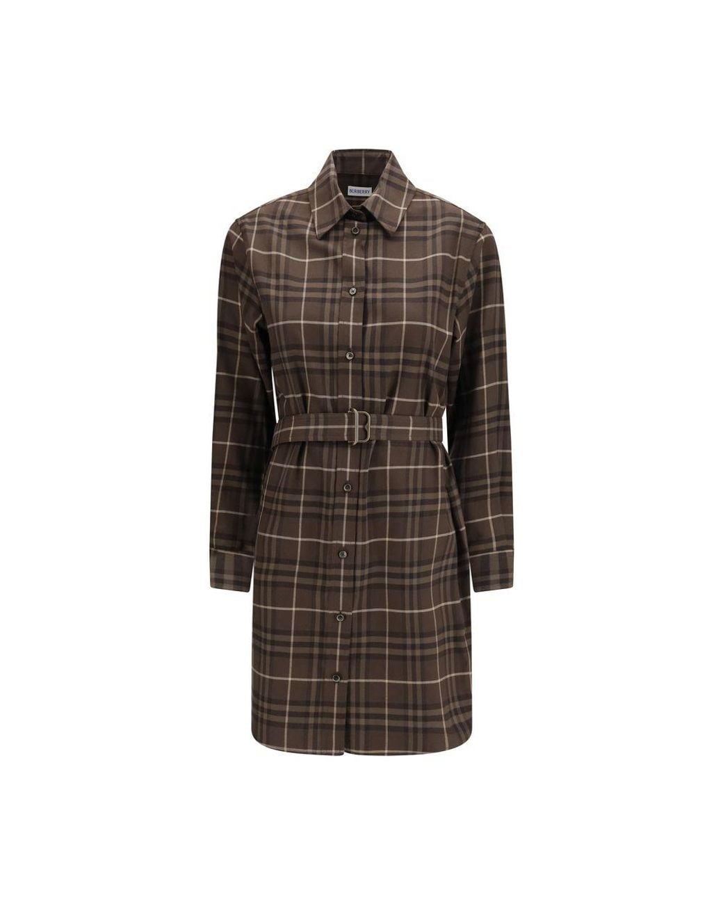 Burberry Brown Cotton Casual Dress