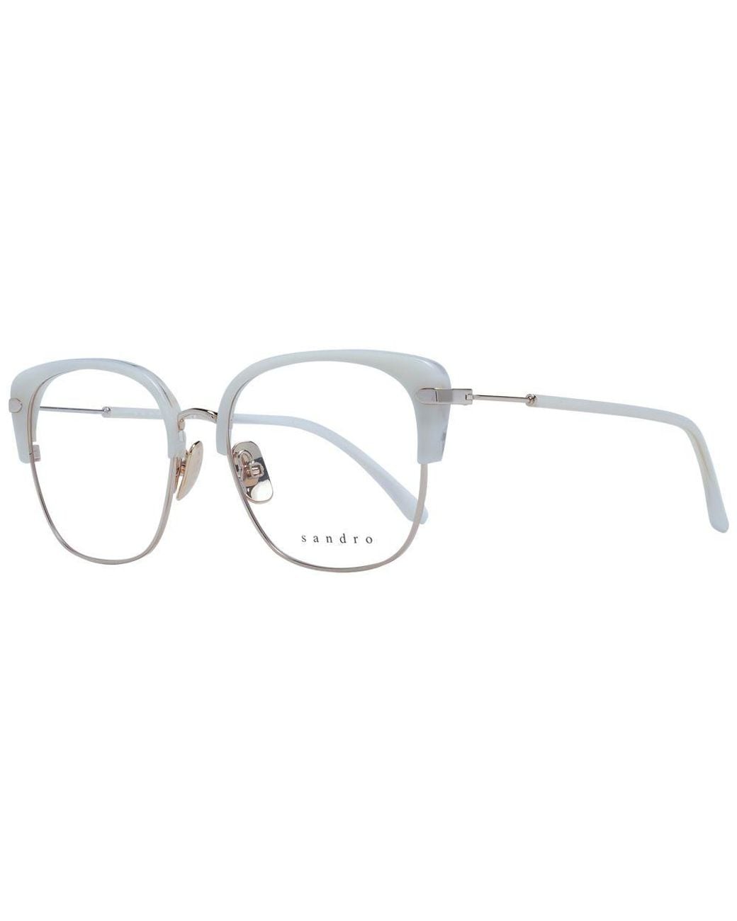 Sandro Metallic White Stainless Steel Glasses (frames) for men
