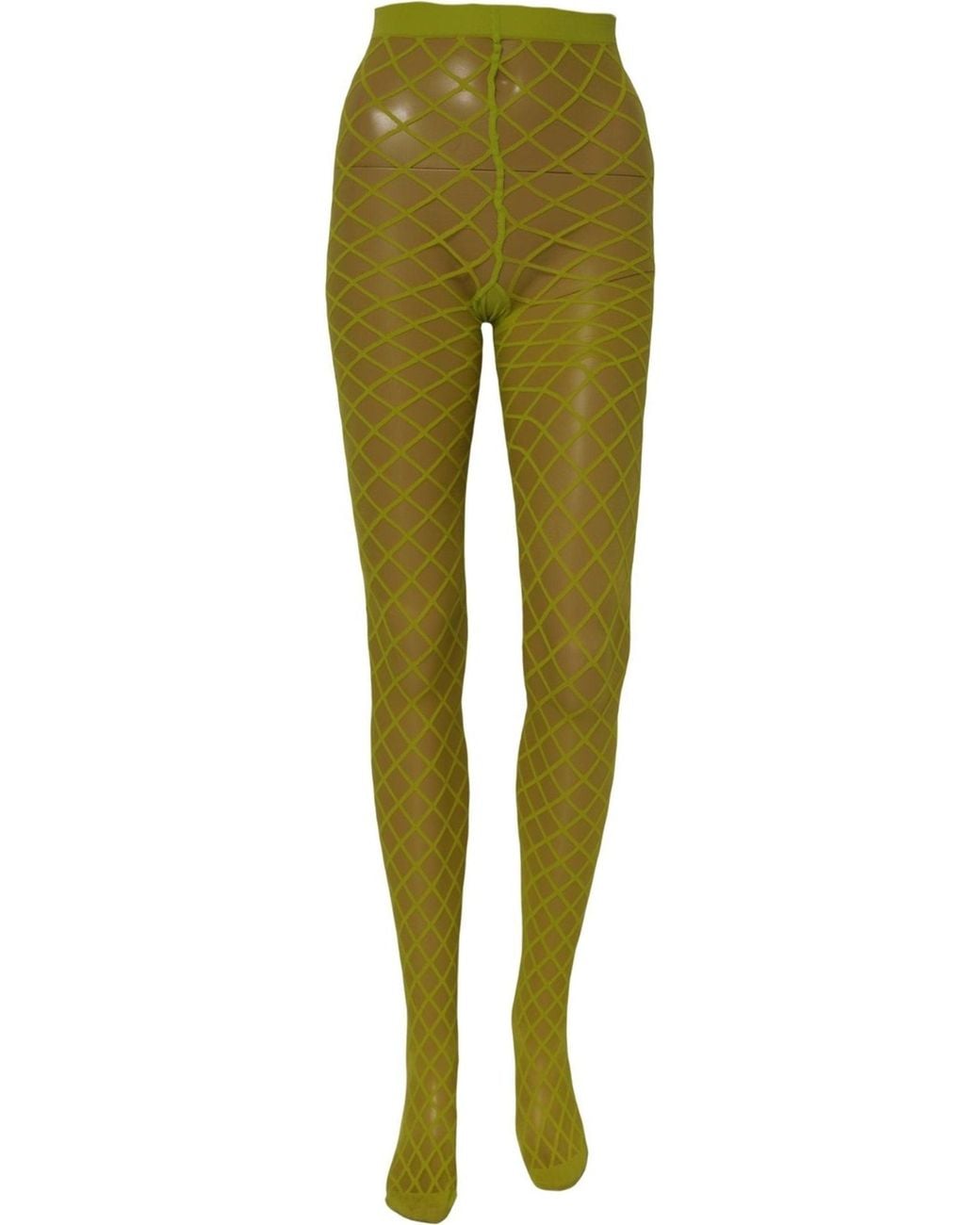 Dolce & Gabbana Green Nylon Fishnet Pantyhose Stockings Socks