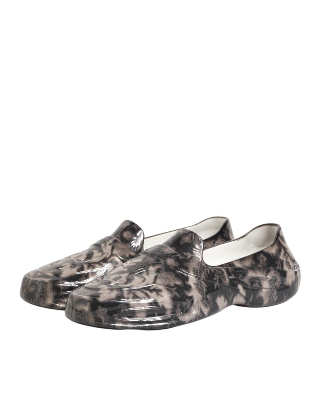 Dolce & Gabbana Gray Multicolor Rubber Low Top Men Sneakers Shoes for men