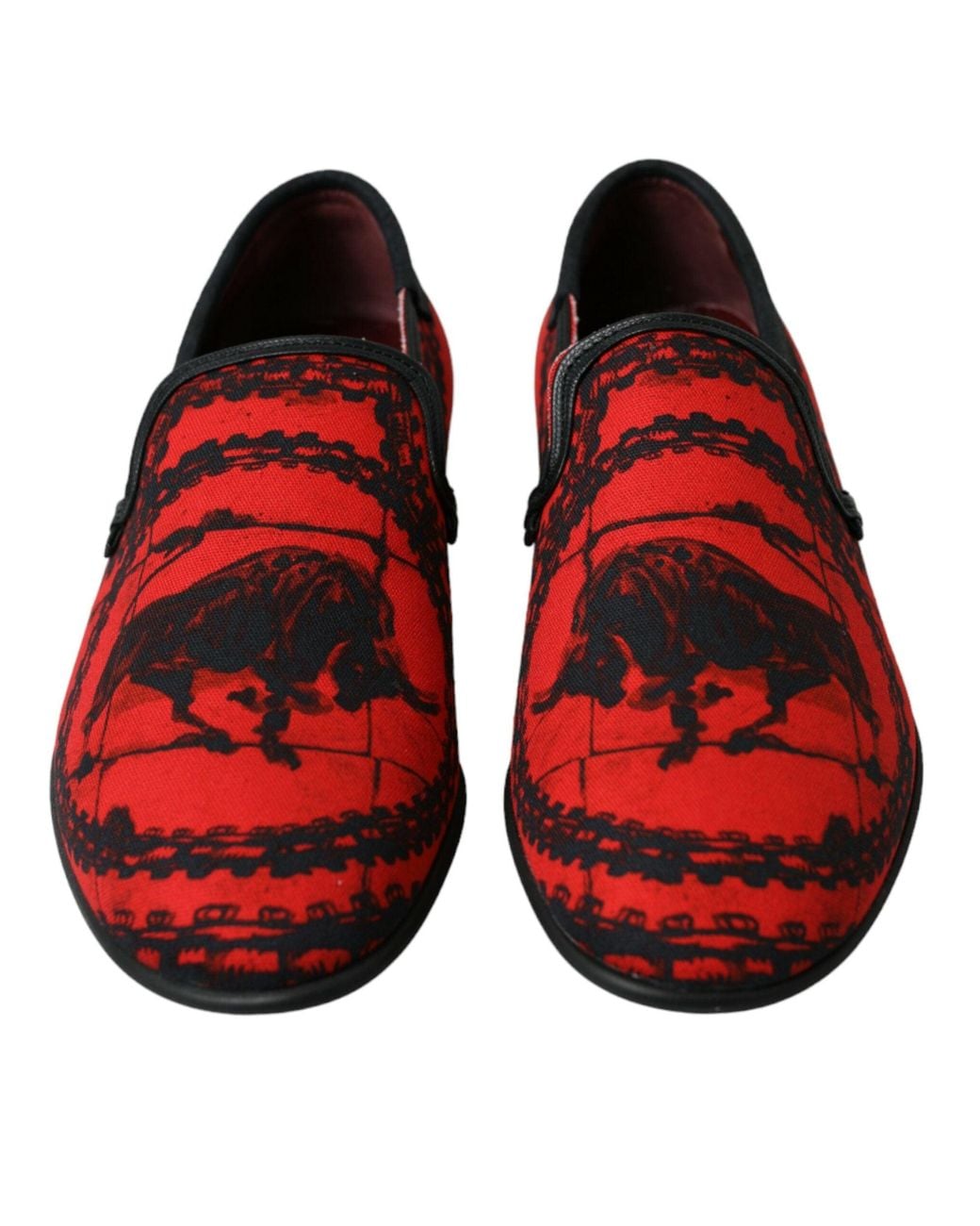 Dolce & Gabbana Red Torero Loafers Slippers Shoes for men