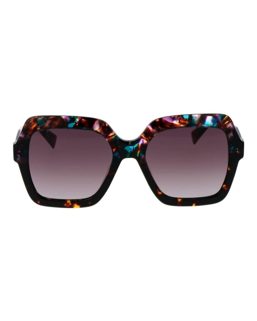 Missoni Brown Multicolor Acetate Sunglasses