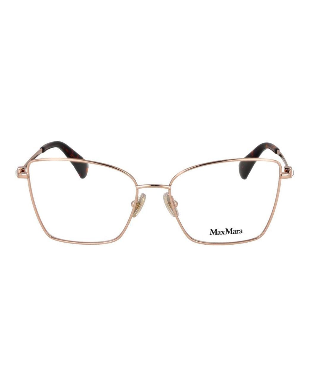 Max Mara Metallic Rose Gold Metal Glasses (frames)
