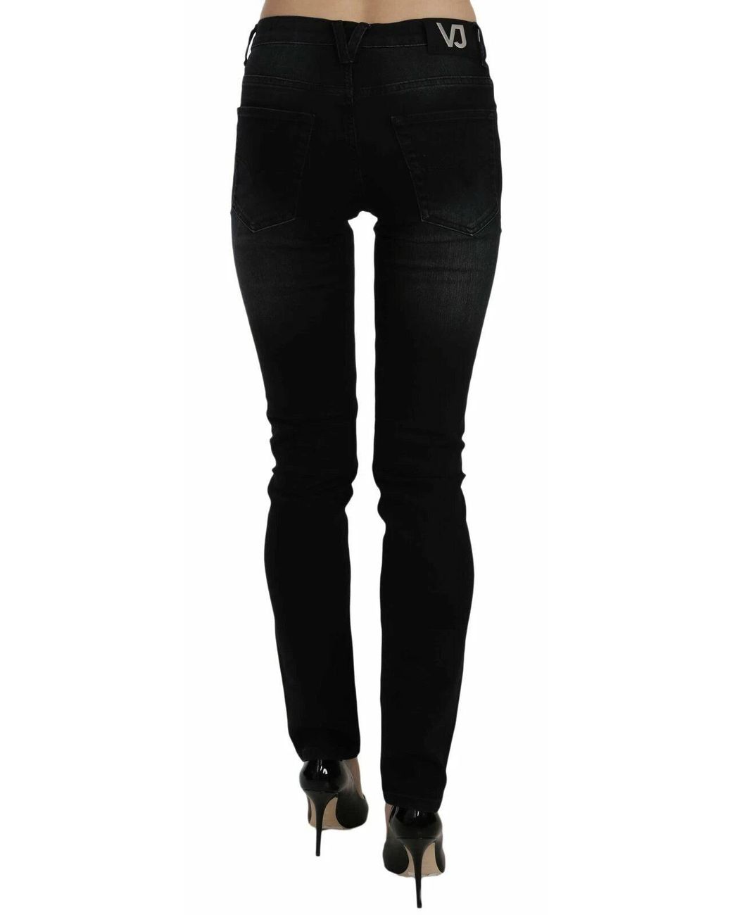 Versace Jeans Couture Dark Black Dora Slim Fit Denim Pants