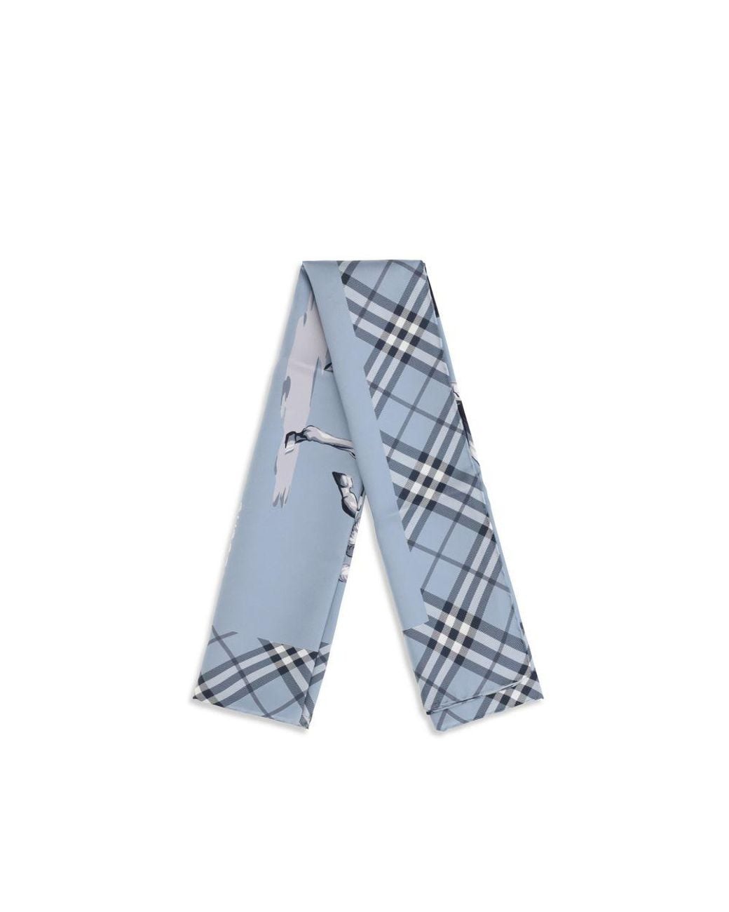 Burberry Blue Silk Scarf for men