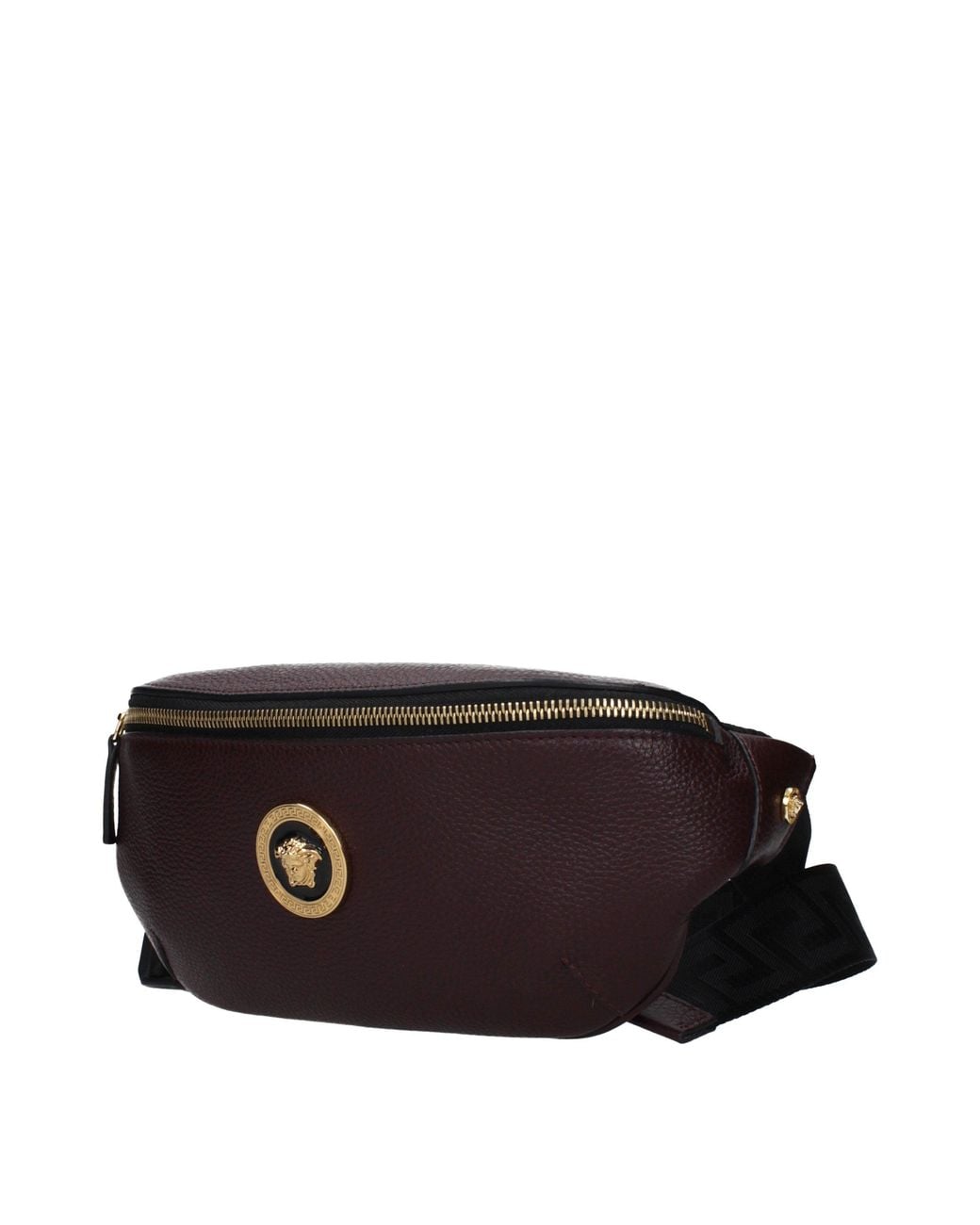 Versace Black Purple Leather Backpack for men