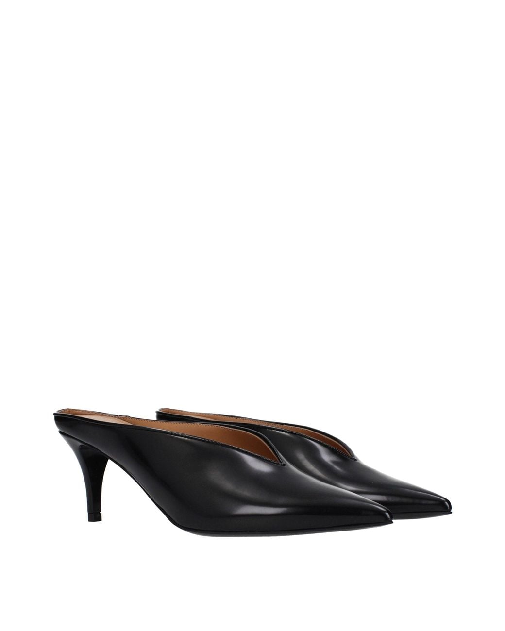 Stella McCartney Black Leather High Heel Pumps