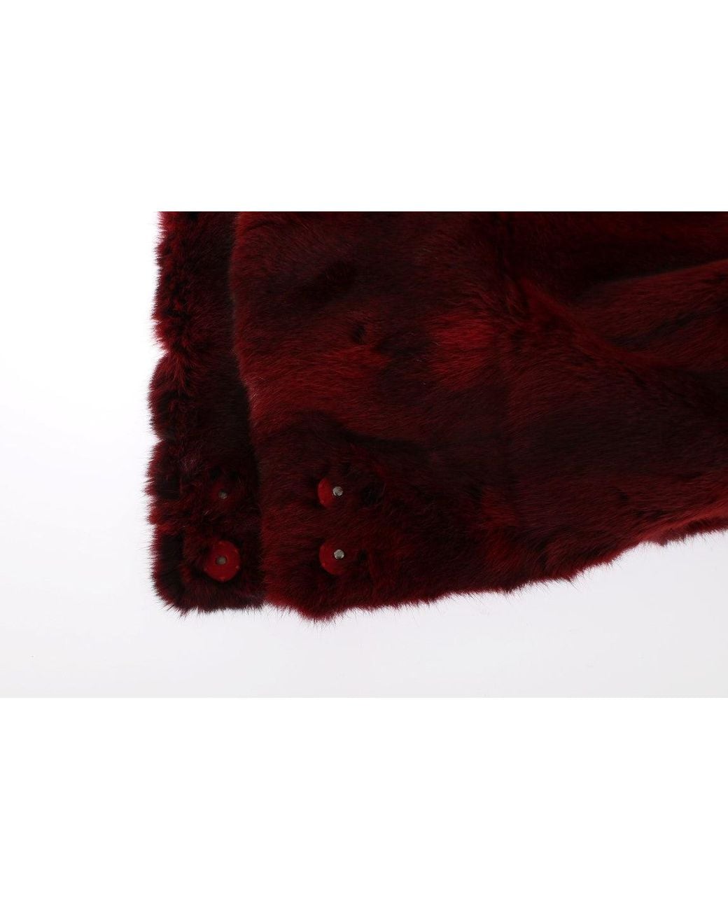 Dolce & Gabbana Red Hamster Fur Crochet Hood Scarf Hat