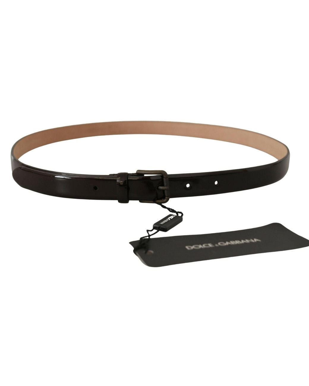 Dolce & Gabbana Black Elegant Leather Logo Buckle Belt