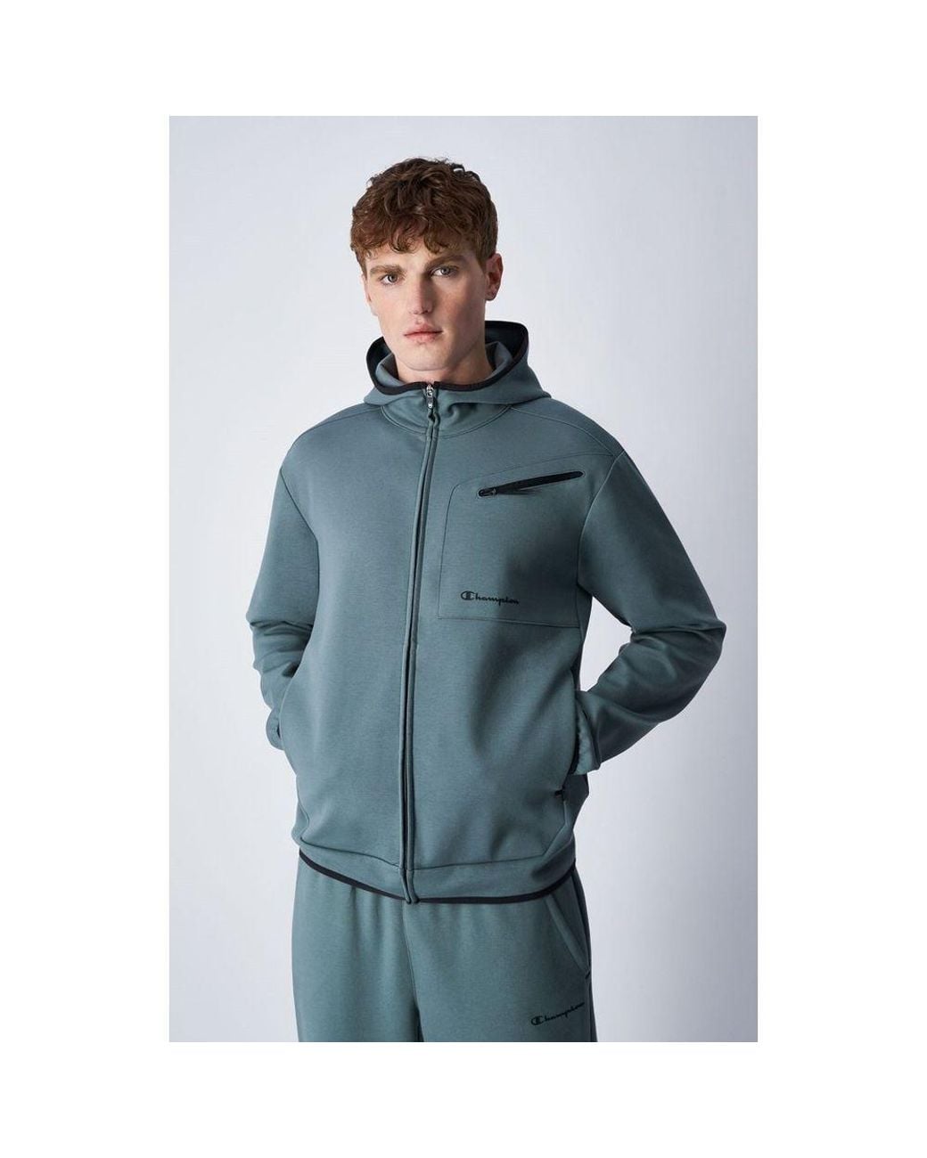Champion Blue Polyester Sweatshirt for men