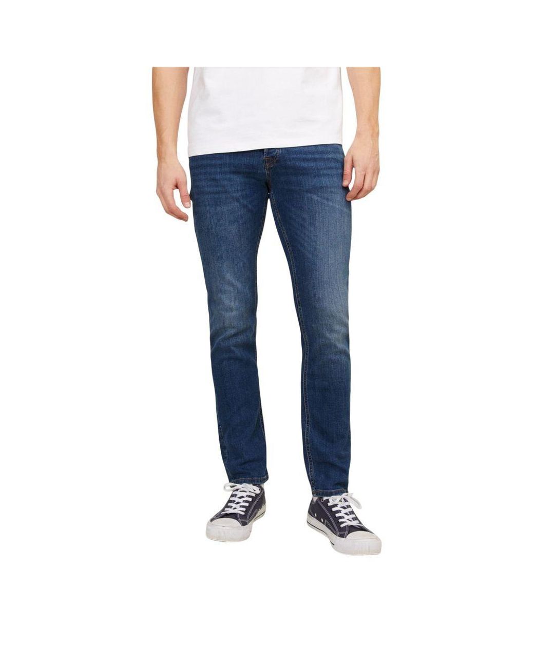 Jack & Jones Blue Cotton Skinny Jeans for men