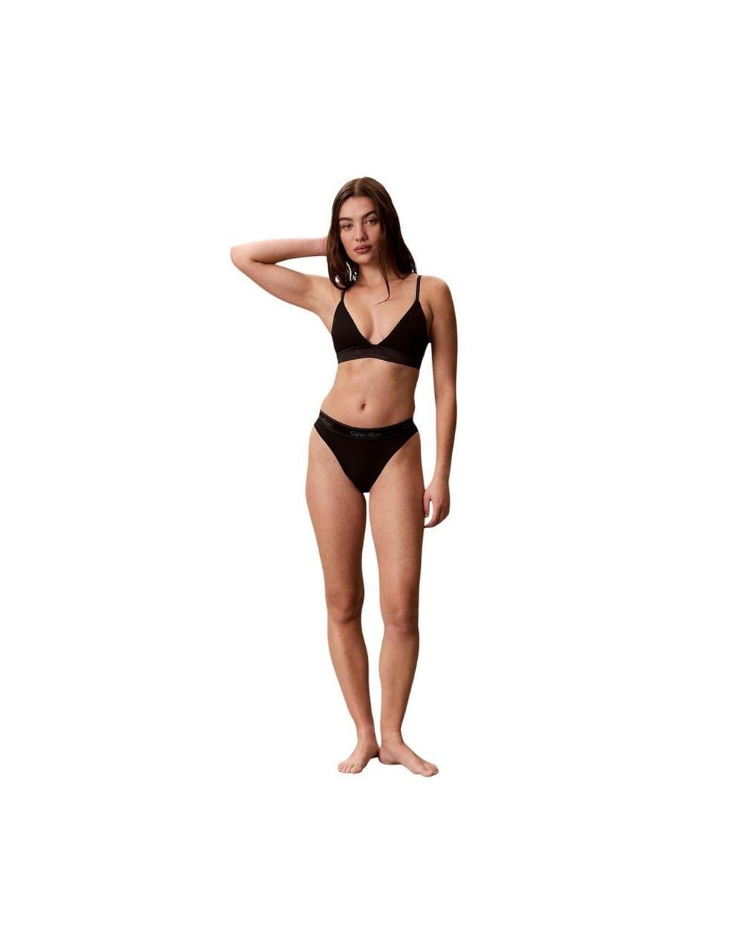 Calvin Klein Black Cotton Bra