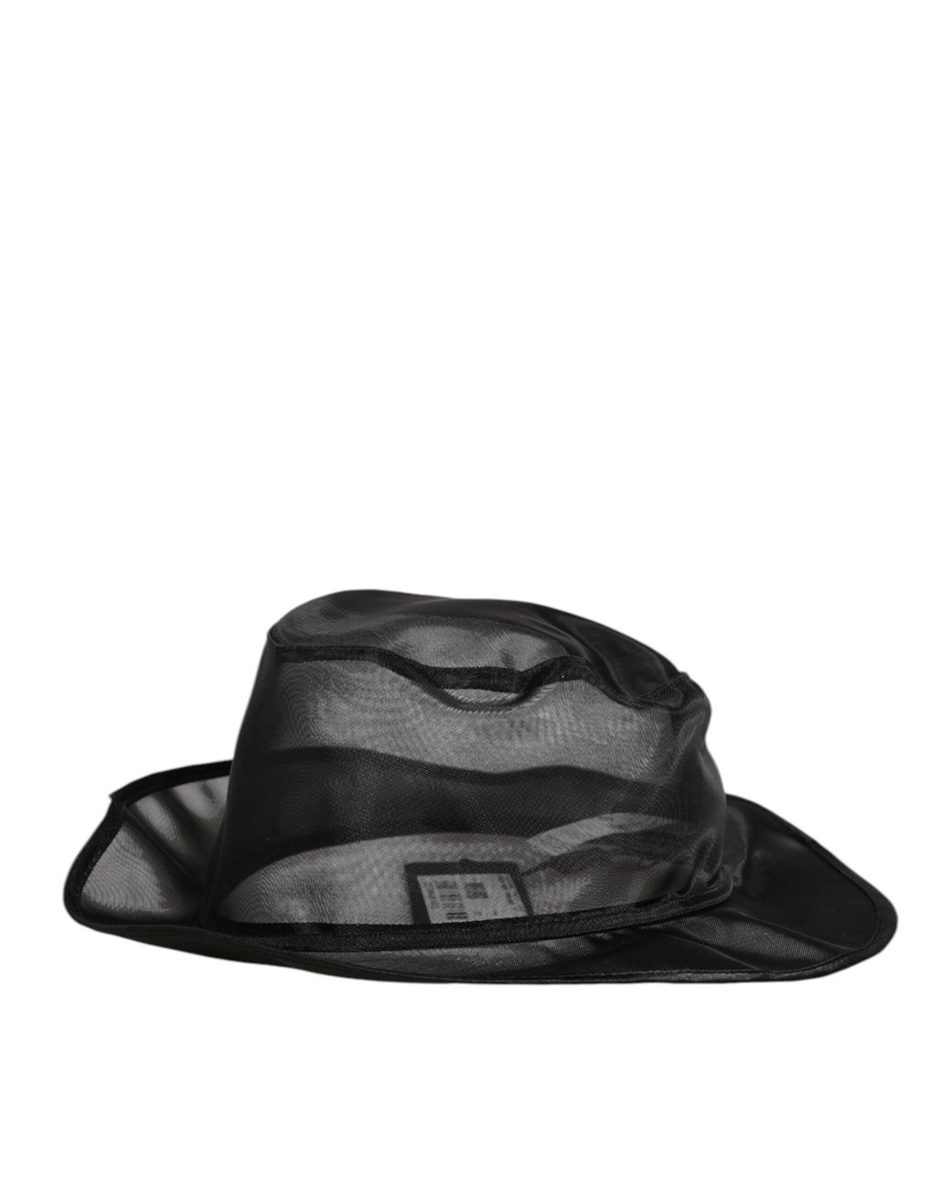 Dolce & Gabbana Black Silk Mesh Bucket Fisherman Cap Hat for men