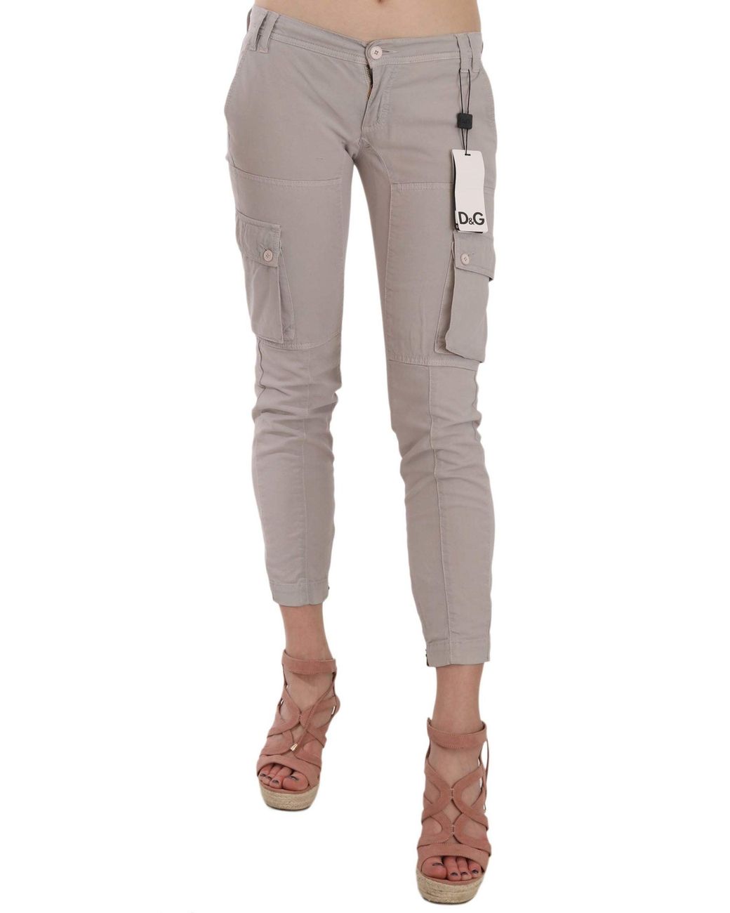 Dolce & Gabbana Green Chic Cotton Blend Trousers