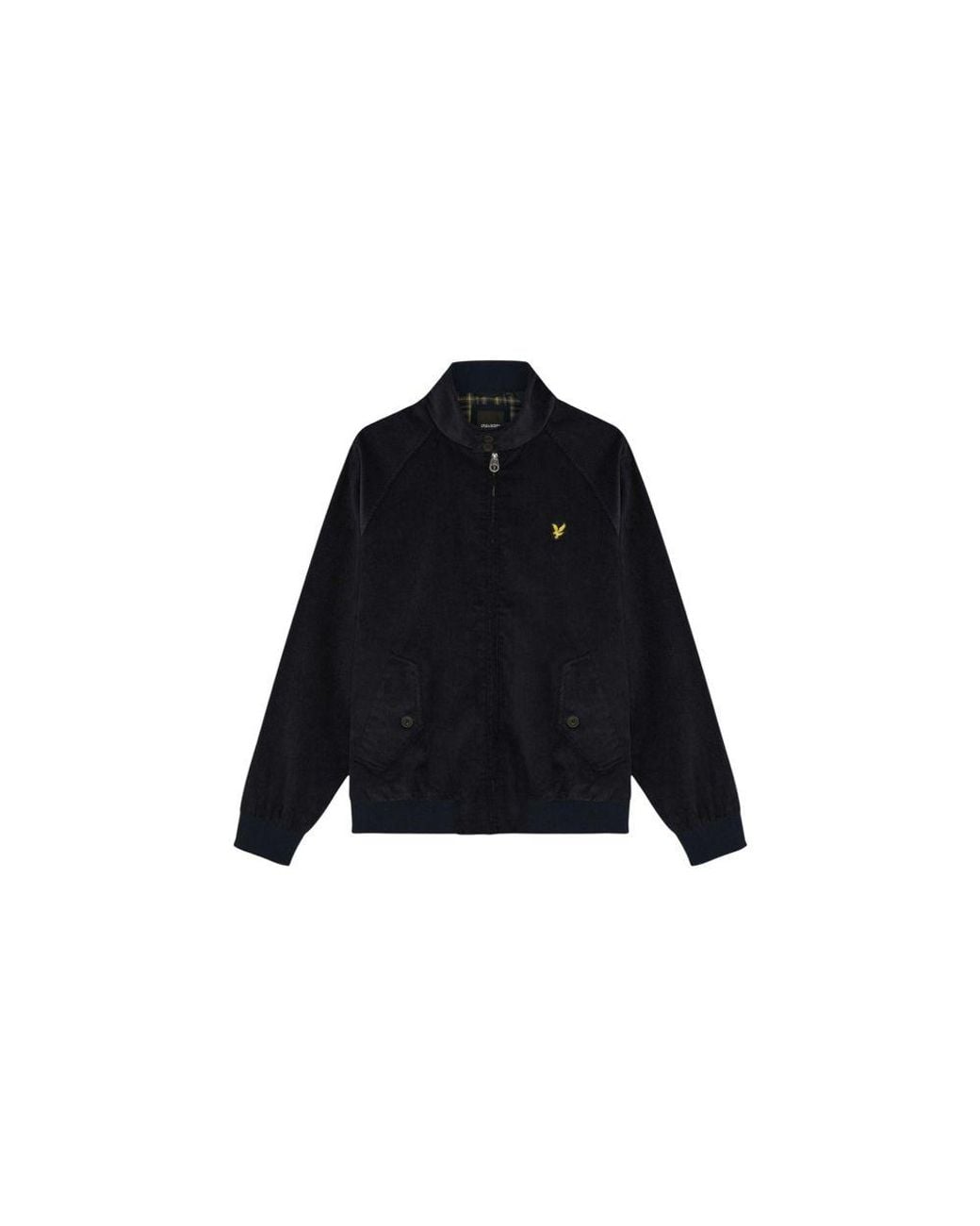 Lyle & Scott Black Blue Cotton Biker Jacket for men