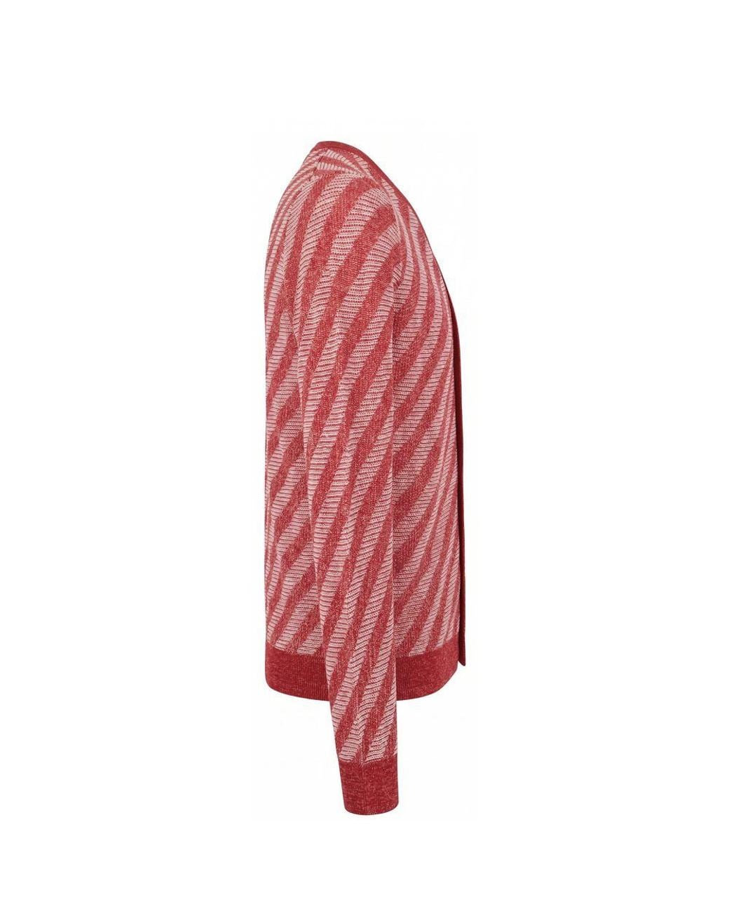 Malo Pink Red Linen Men Cardigan for men