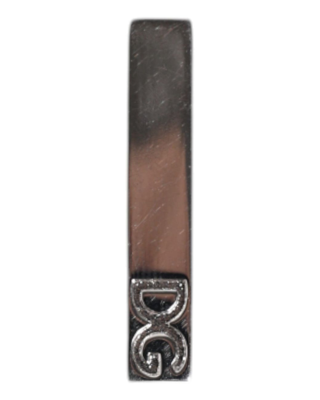 Dolce & Gabbana Metallic Tone Brass Logo Branded Tie Clip Bar for men