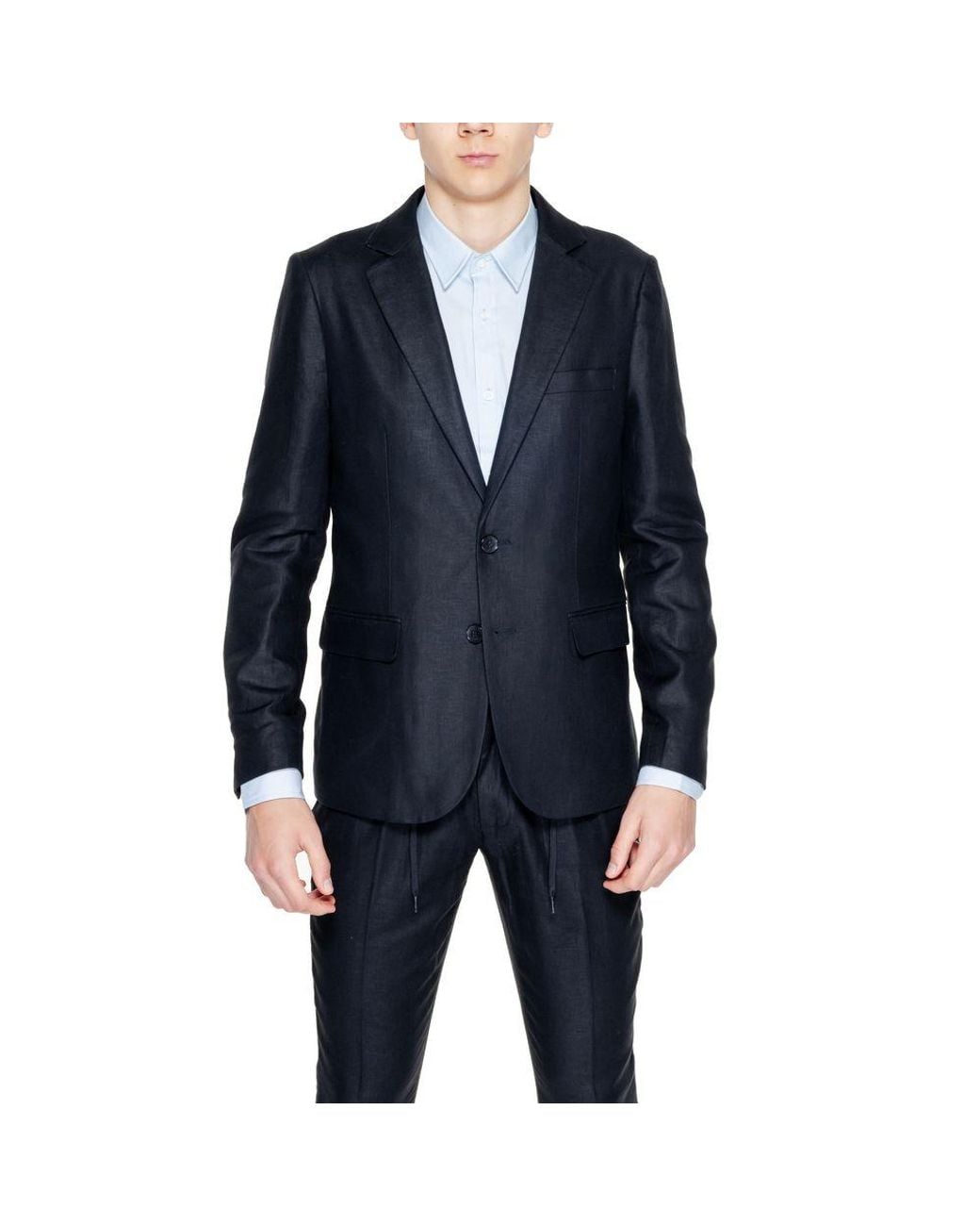 Antony Morato Blue Linen Suit for men
