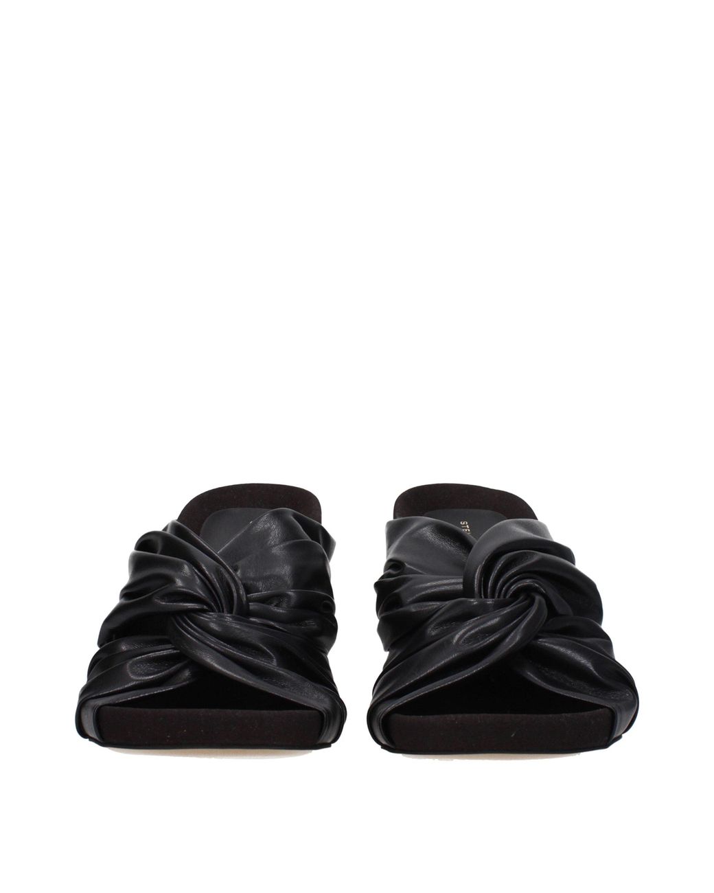 Stella McCartney Black Leather Stiletto Heel Sandals for men