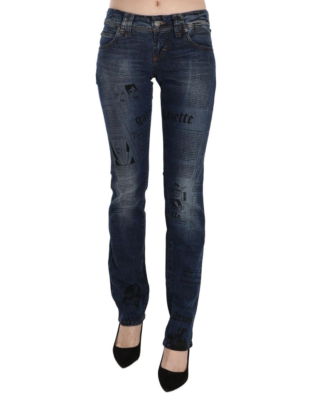 John Galliano Blue Chic Gazette Skinny Denim