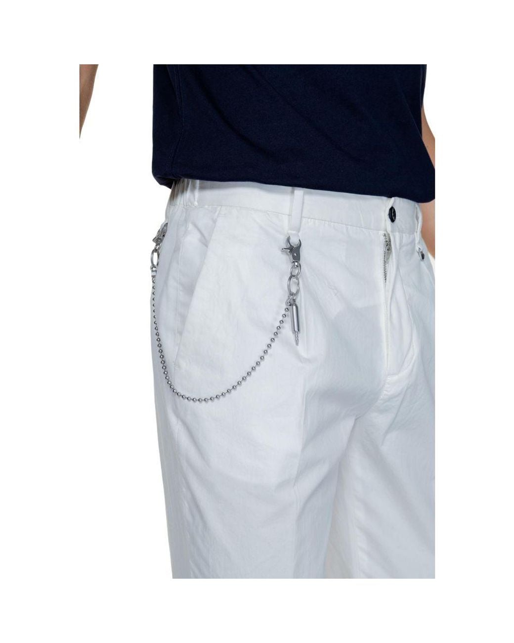 Antony Morato Blue White Cotton Casual Pants for men