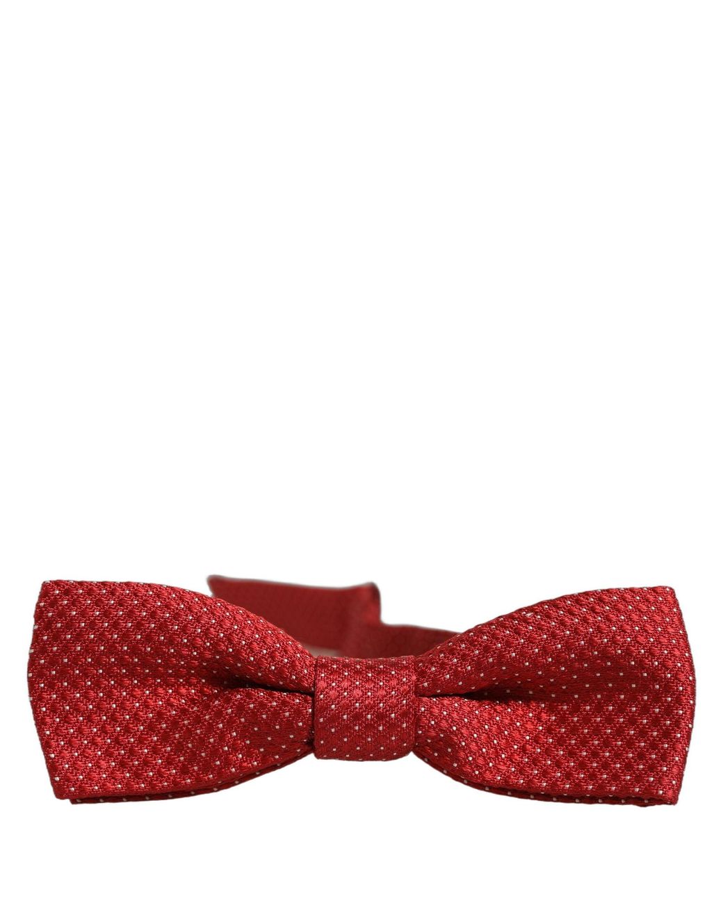 Dolce & Gabbana Red Polka Dot Silk Adjustable Neck Papillon Bow Tie for men