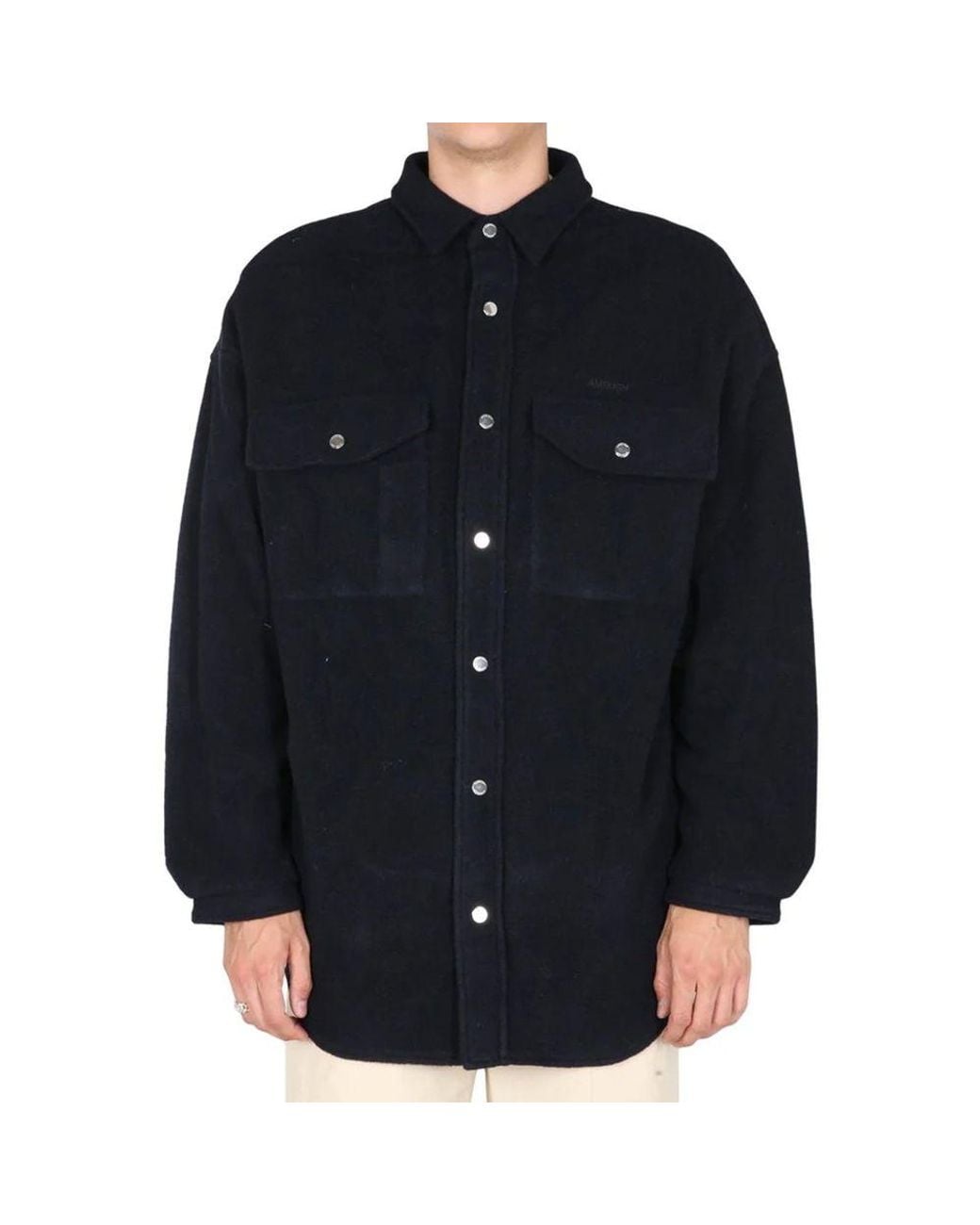 Ambush Blue Wool Shirt Jacket for men
