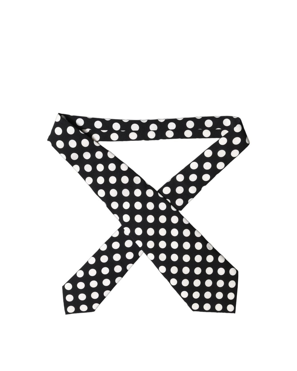 Dolce & Gabbana Black Dark Gray White Polka Dot Silk Adjustable Necktie Tie