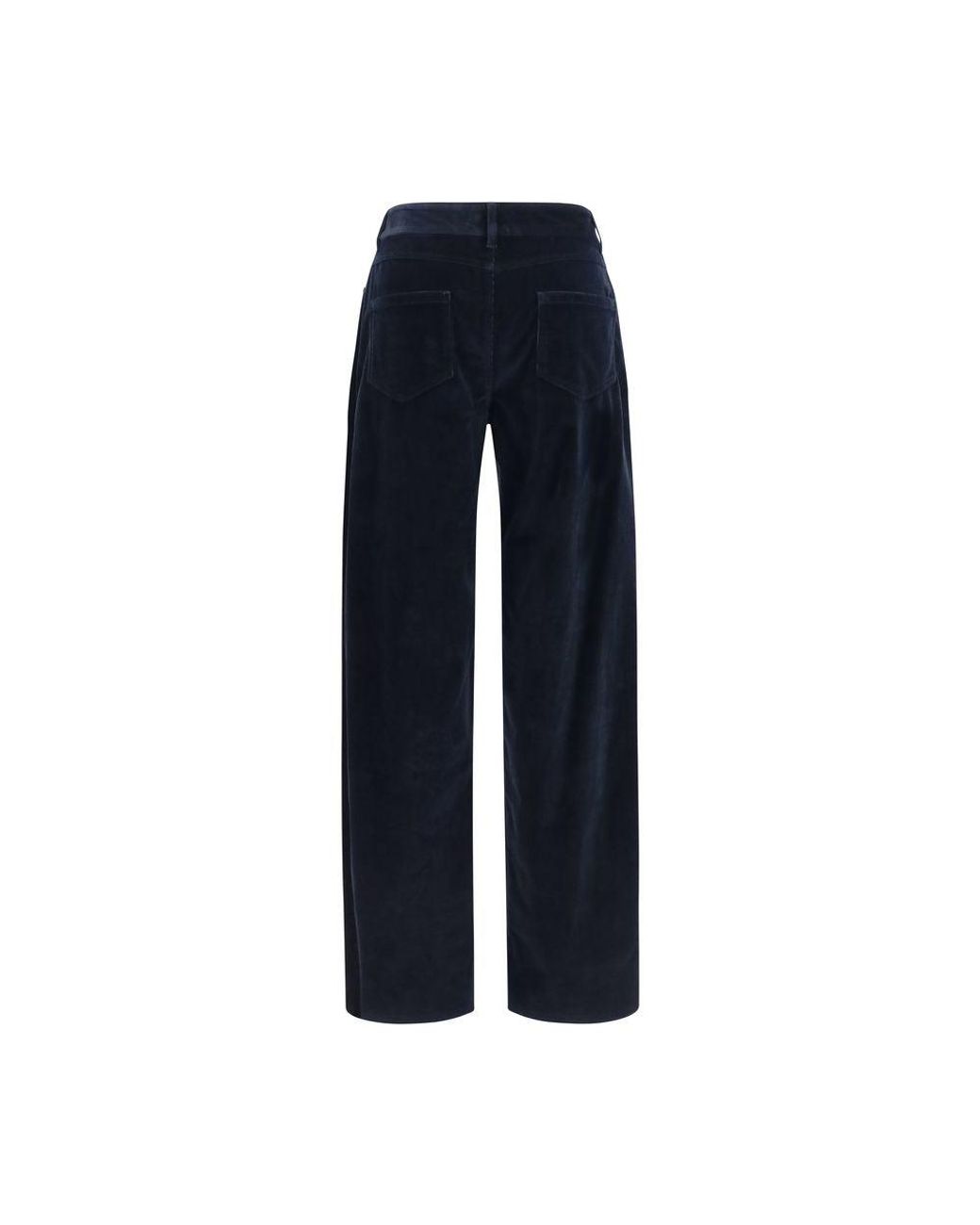 Max Mara Blue Cotton Casual Pants