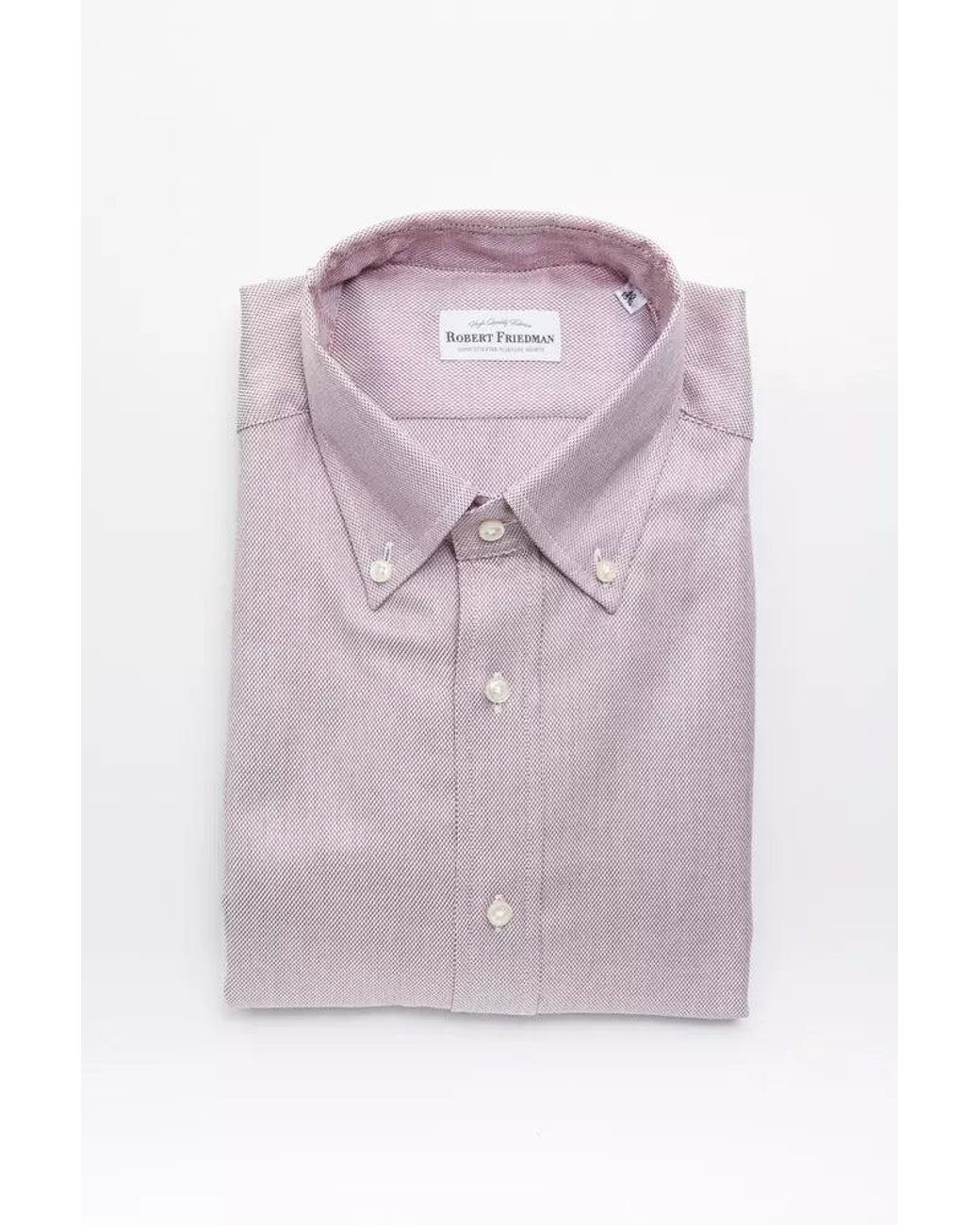 Robert Friedman Pink Cotton Shirt for men