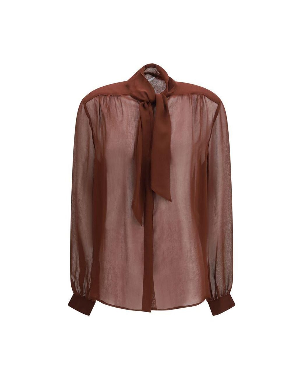 Lardini Brown Viscose Blouse