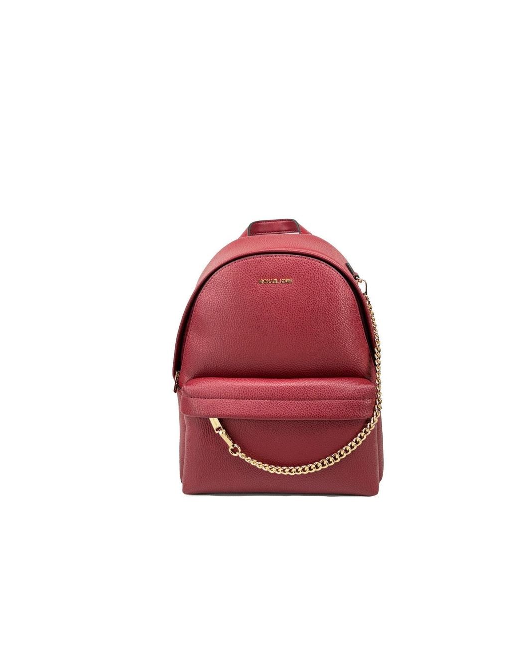 Michael Kors Red Slater Large Chain Backpack Bookbag
