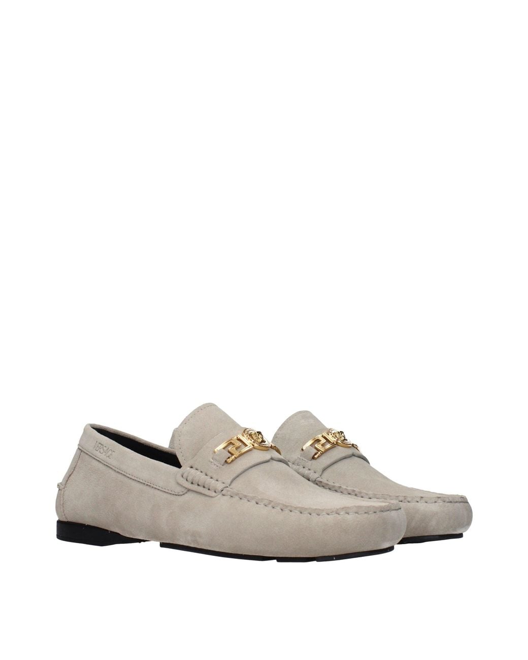 Versace Gray Leather Slip for men