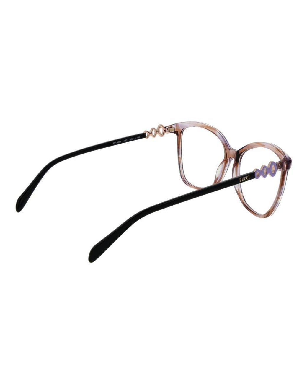 Emilio Pucci Multicolor Brown Plastic Glasses (frames)