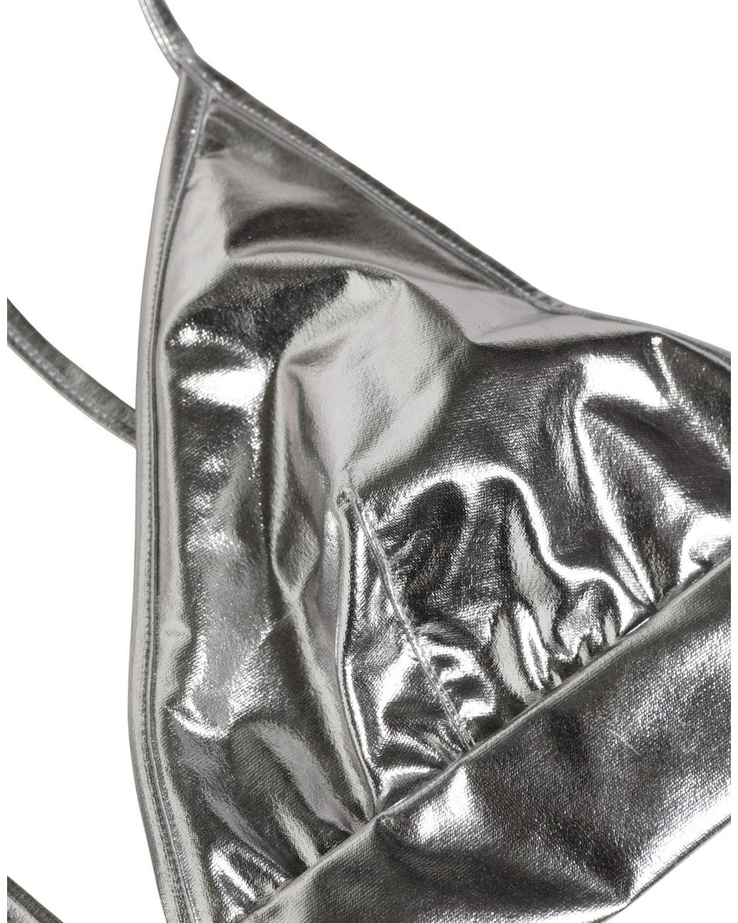 Dolce & Gabbana White Metallic Sleeveless Bustier Cropped Top Nylon Elastane