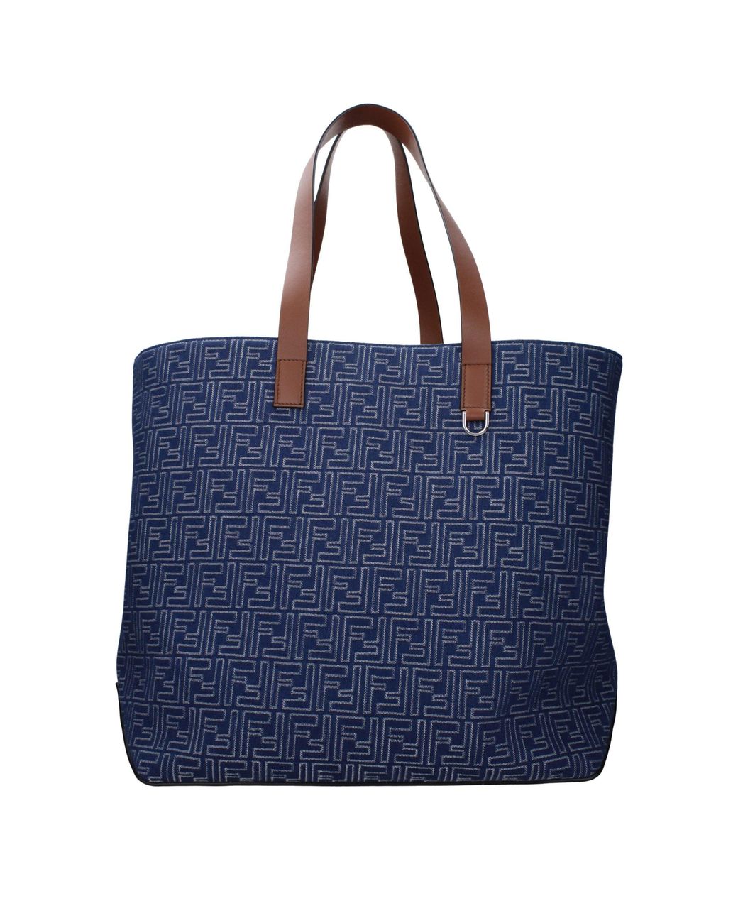 Fendi Blue Fabric Shoulder Bag for men