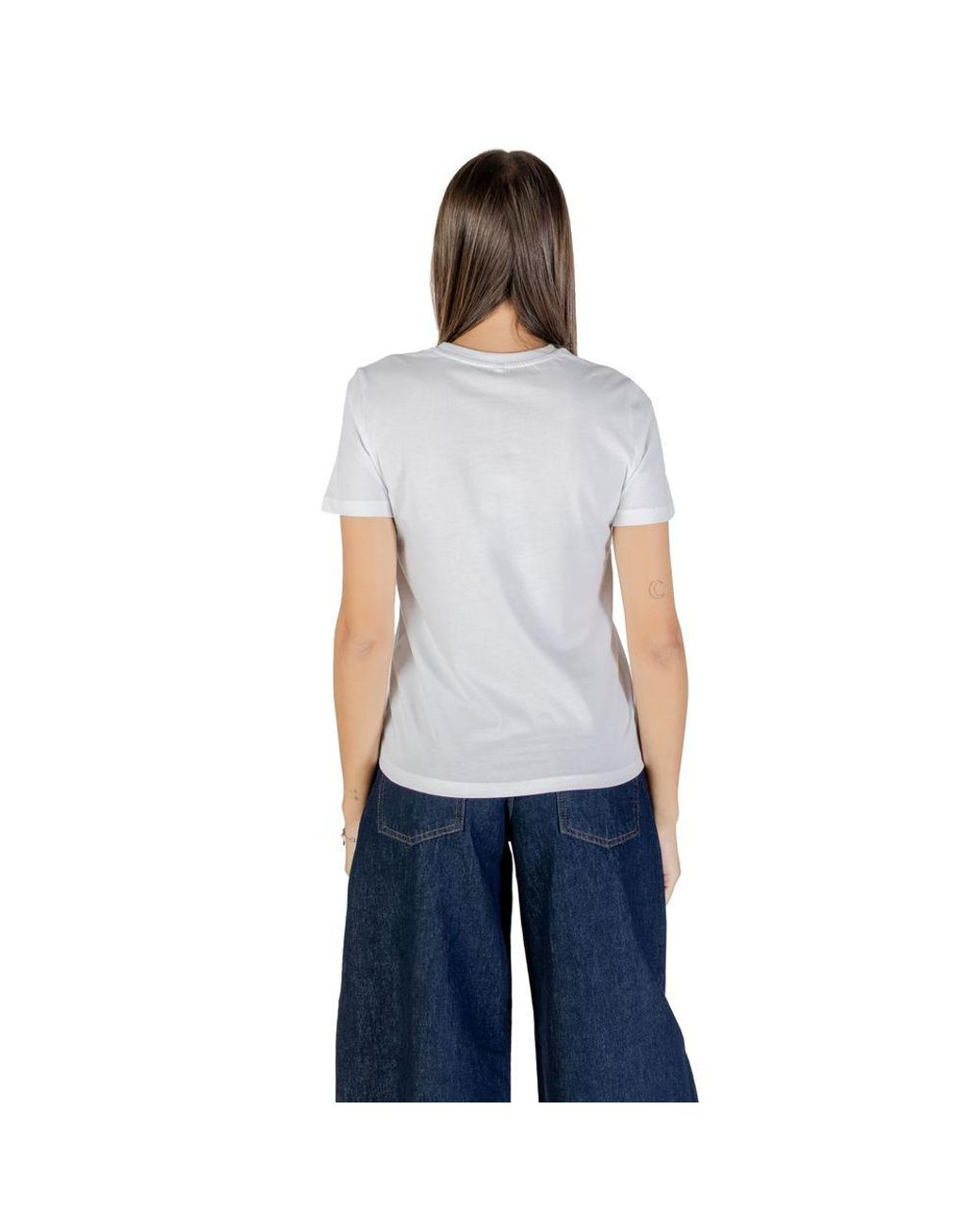 ONLY Blue Cotton T-Shirt