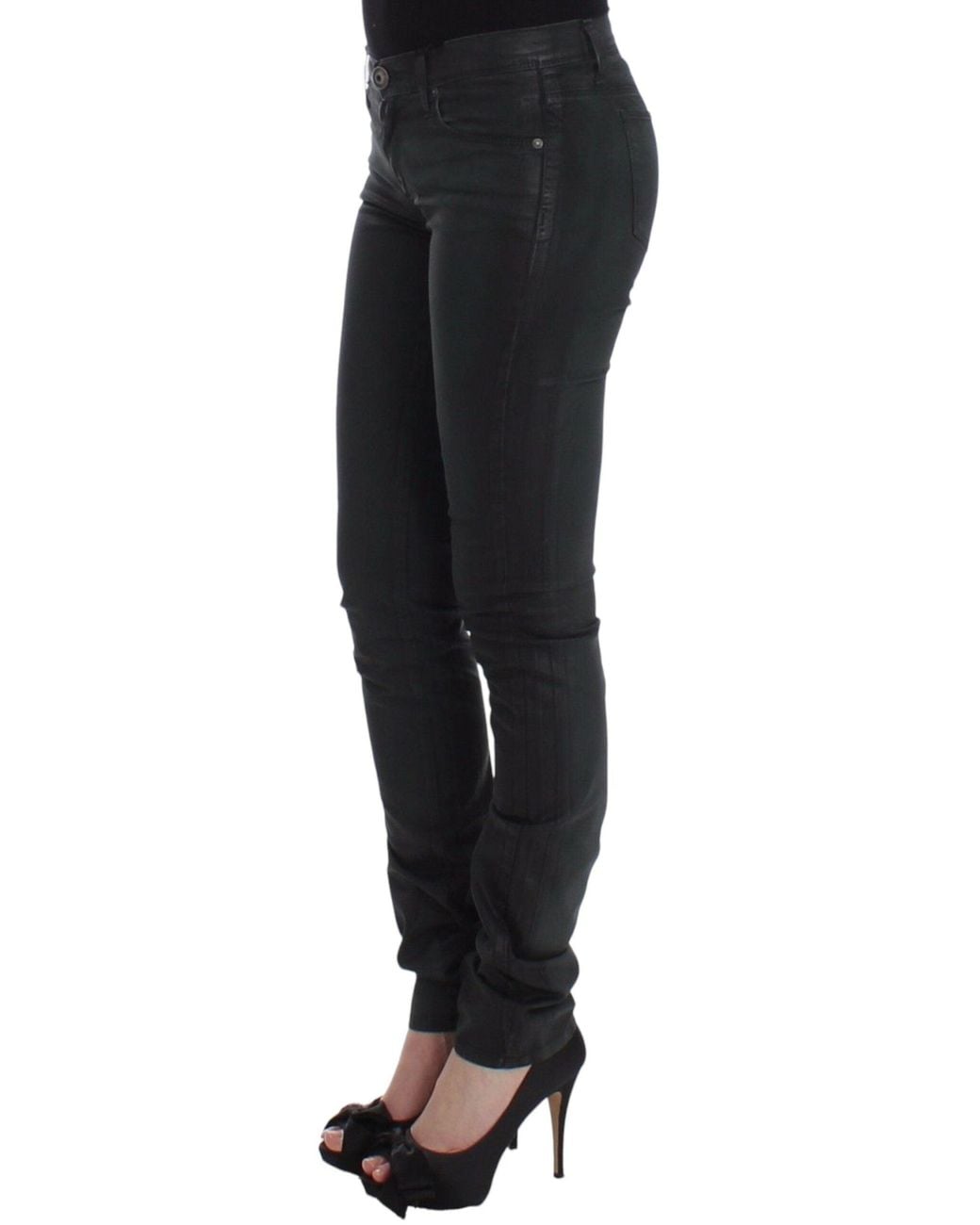 Ermanno Scervino Black Slim Jeans Denim Pants Straight Leg Stretch