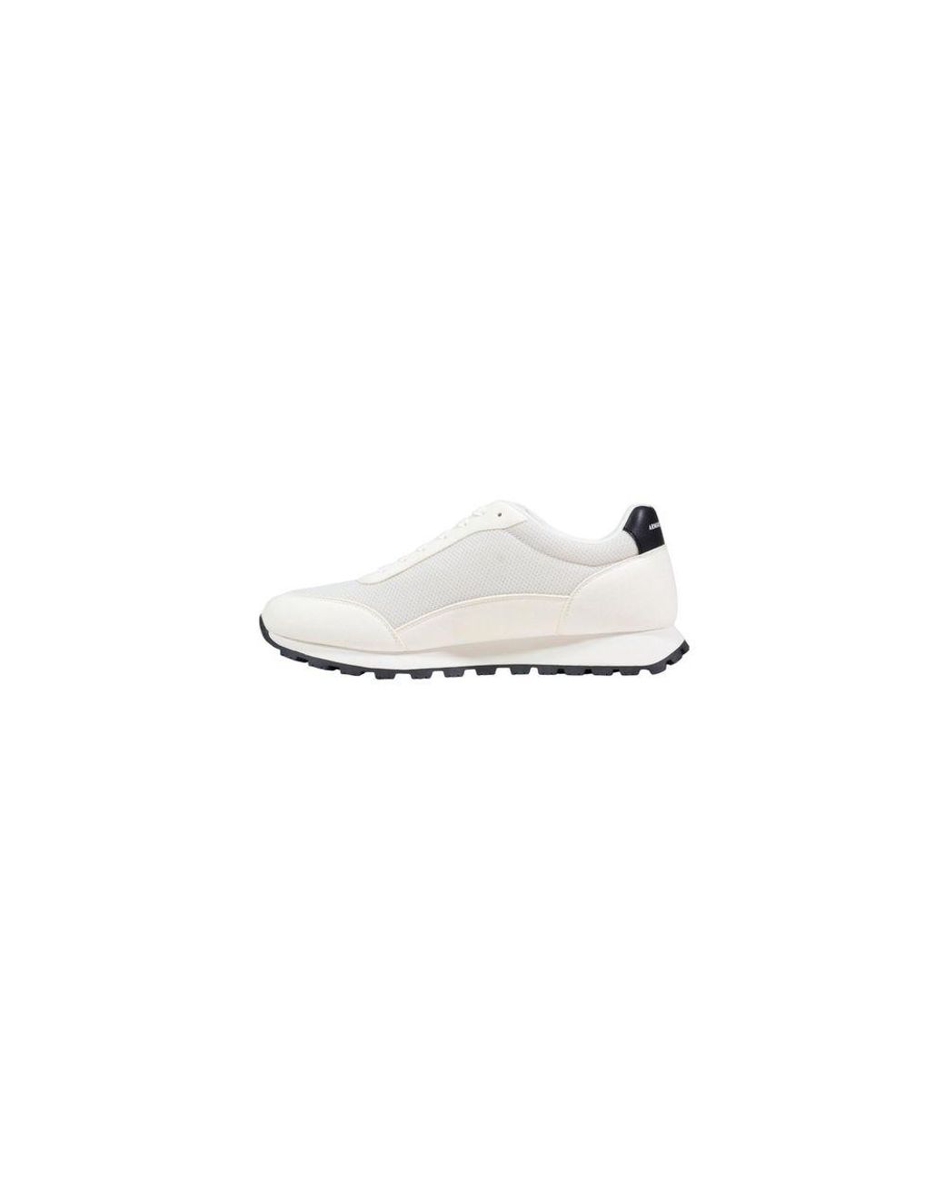 ARMANI EXCHANGE Black And White Polyester Athletic Sneakers for men