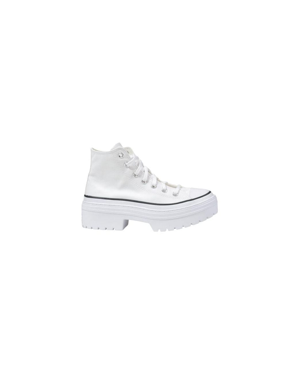 Converse White Fabric Chunky Sneakers