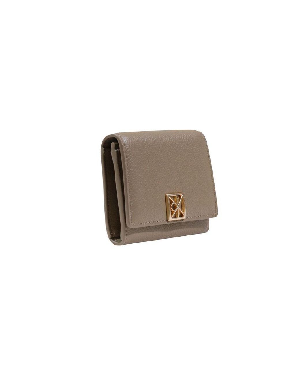 Calvin Klein Gray Beige Leather Wallet