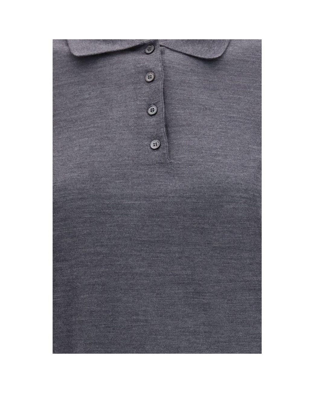 Golden Goose Deluxe Brand Blue Gray Wool Oves Aries Shirt