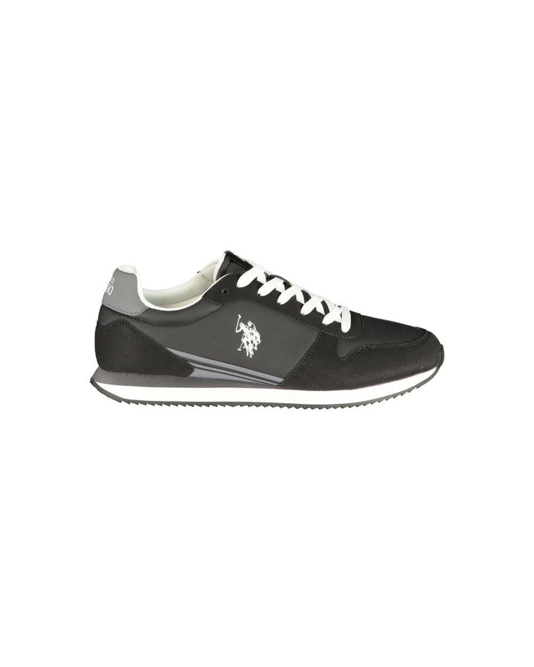 U.S. POLO ASSN. Black Polyurethane Men's Sneaker for men