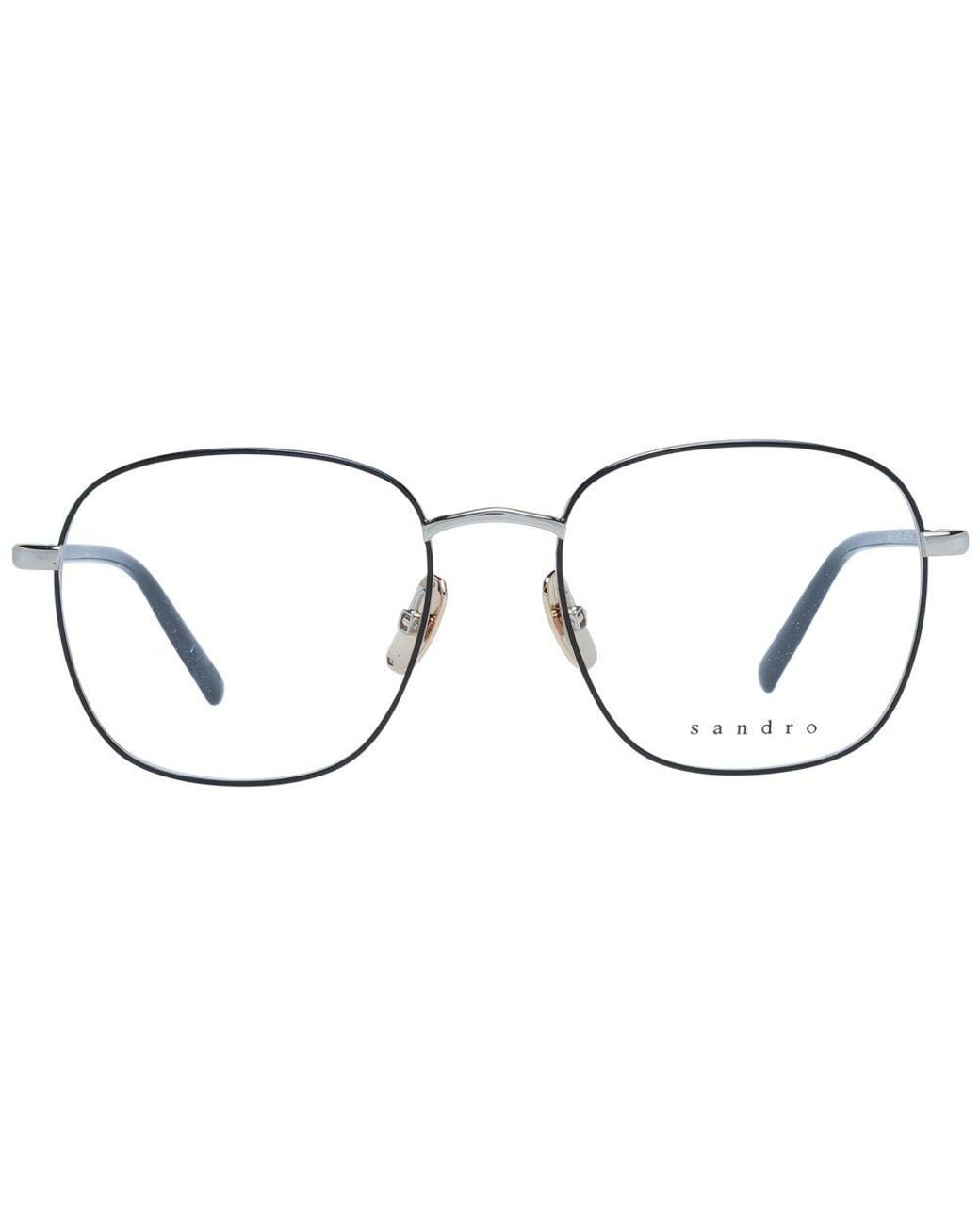 Sandro Metallic Black Stainless Steel Glasses (frames) for men