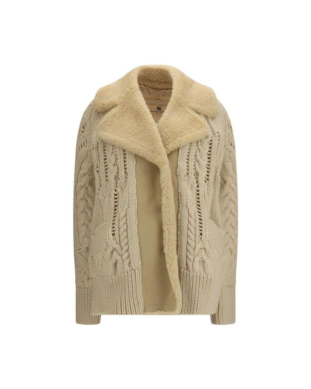 Ermanno Scervino Natural Beige Wool Oves Aries Sweatshirt