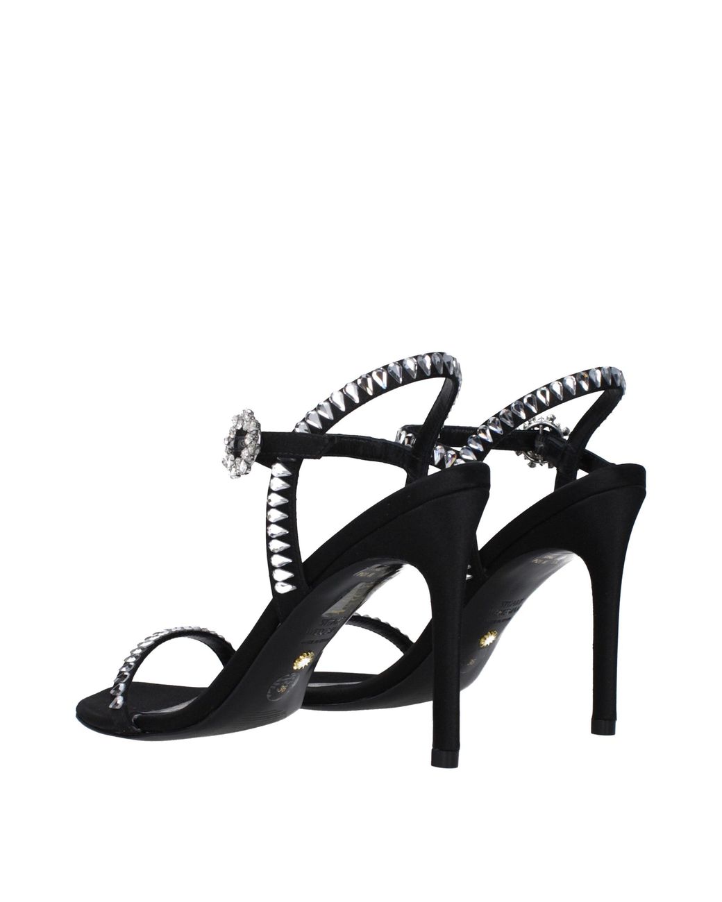 Stuart Weitzman Black Satin Sandal for men