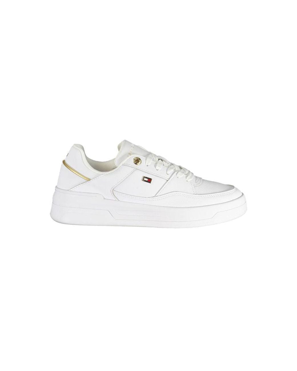 Tommy Hilfiger White Bianco Polyurethane Donna Sneaker