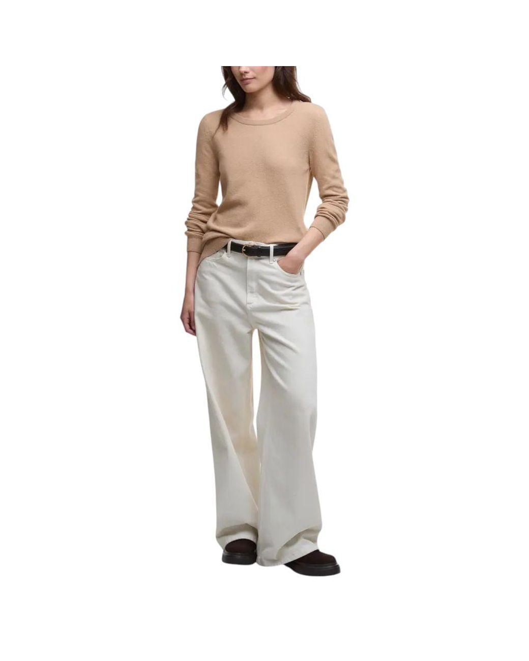 Barbour Natural Beige Wool Sweatshirt