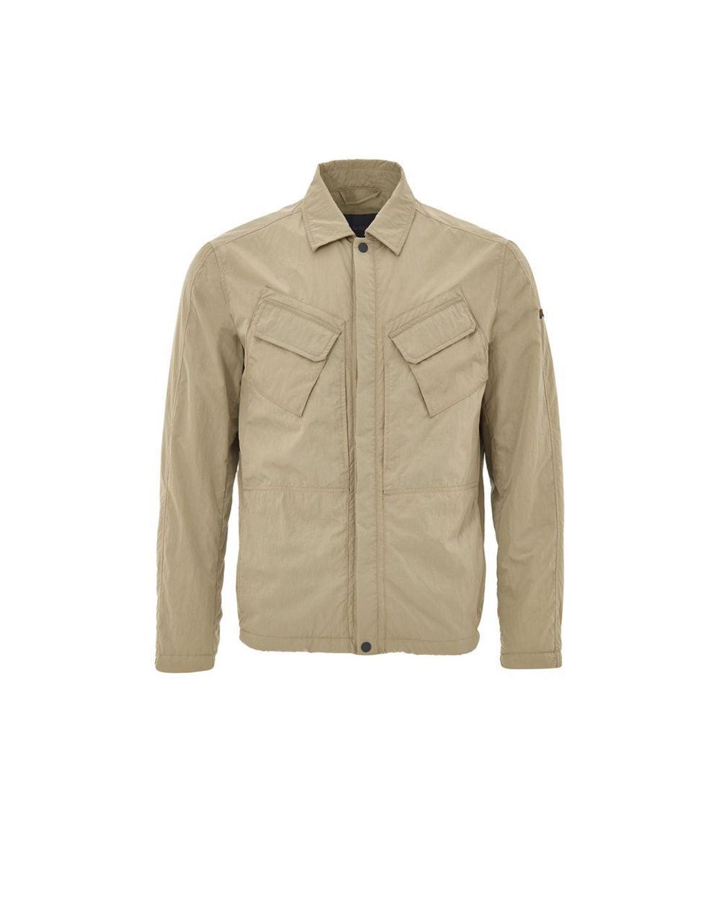Paul & Shark Natural Leather Biker Jacket With Hardware for men