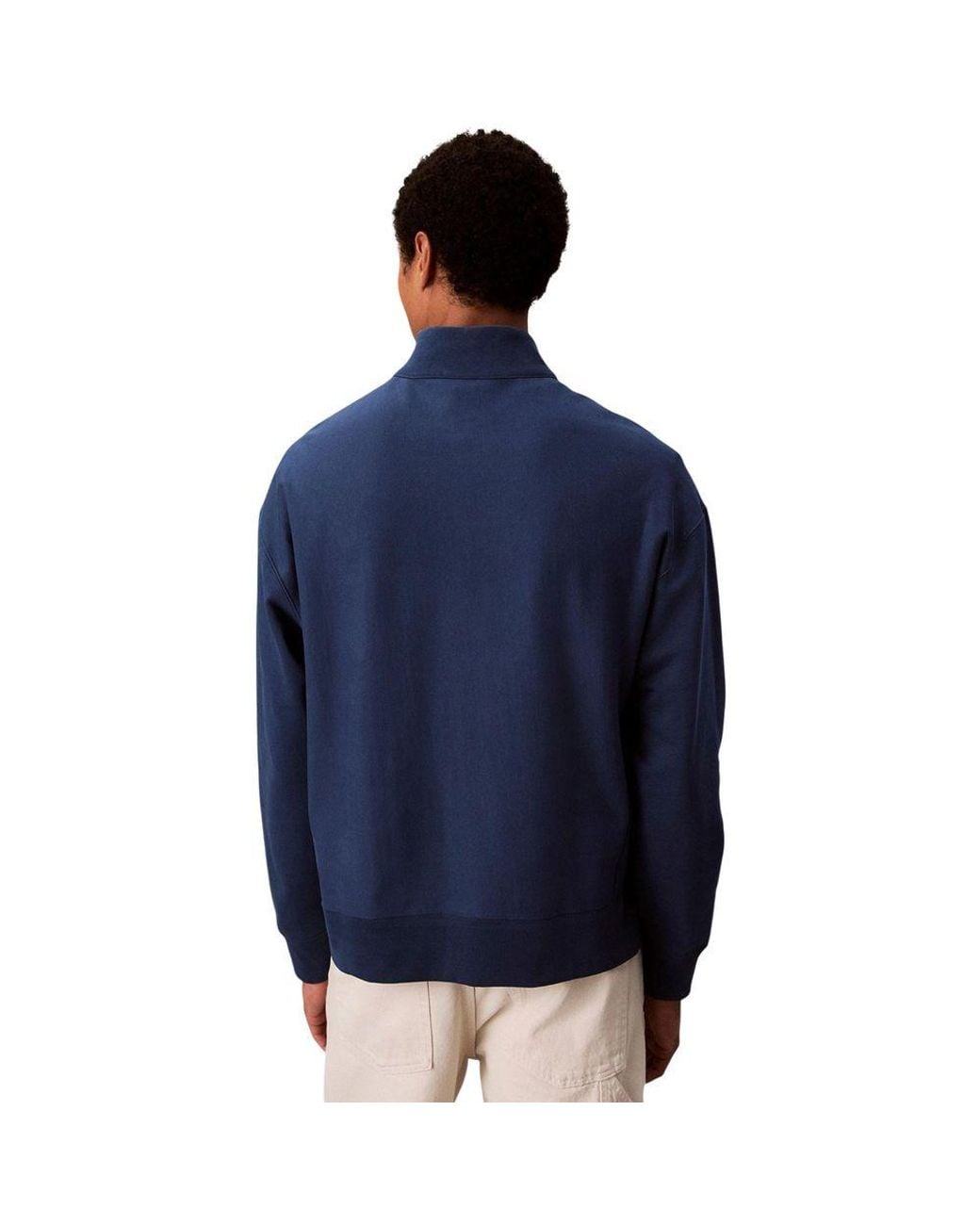 Calvin Klein Blue Cotton Sweatshirt for men